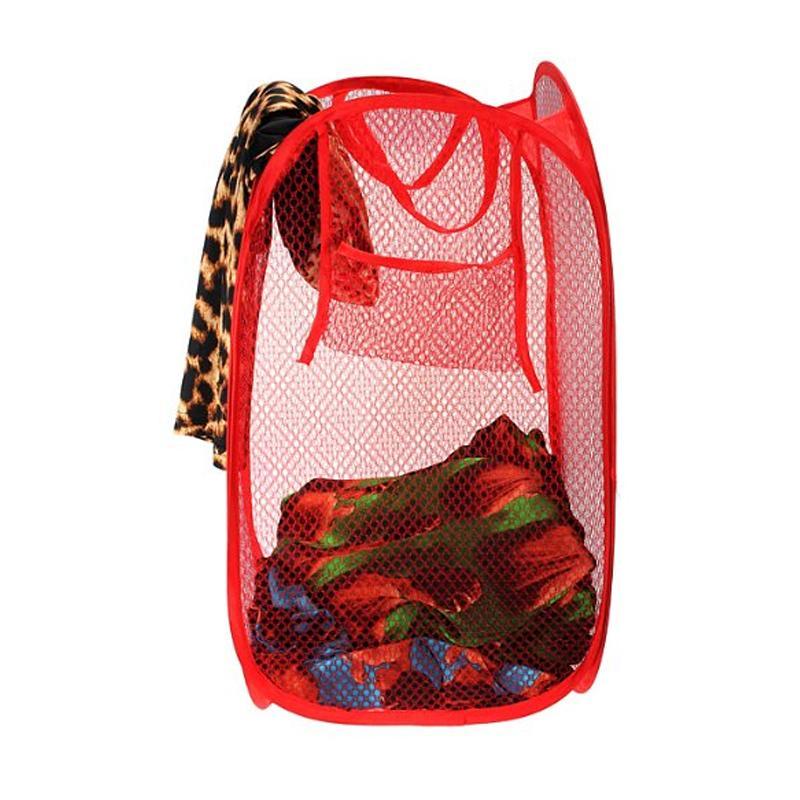 0248 Laundry Hamper Mesh Fabric For Ventilation Foldable Storage Pop Up Clothes Basket - SkyShopy 0248 Laundry Hamper Mesh Fabric For Ventilation Foldable Storage Pop Up Clothes Basket - SkyShopy